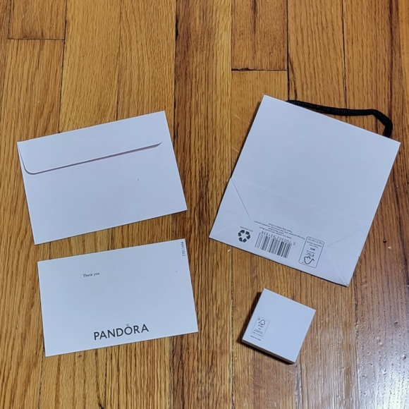 Pandora minimalistic ring charm box with shopping bag thank you note + envelope - Picture 2 of 5